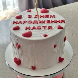 Торт с сердечками